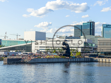 utsikt mot Oslo sentrum fra Sørenga