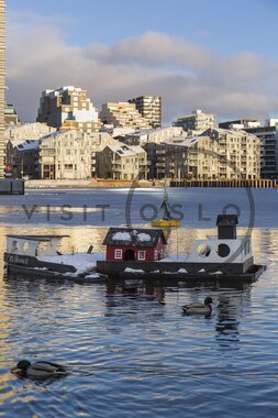 Flytende andehus i Bjørvika