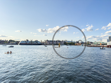 utsikt mot Oslo sentrum fra Sørenga