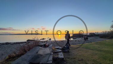 Huk strand på vinter