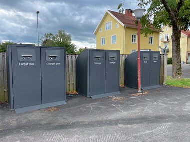 Installation Container garage Norrmalmskolan 