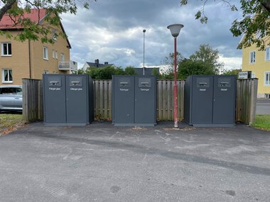 Installation Container garage Norrmalmskolan 