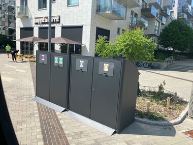 Container garage Göteborg Lindholmspiren