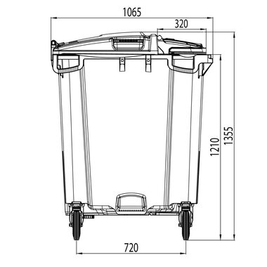 1000 L CL Split Lid 1000 L CL Split Lid