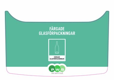 City Bin 3600L Dekal färgade glasförpackningar City Bin 3600L Dekal färgade glasförpackningar