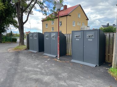 Installation Container garage Norrmalmskolan 