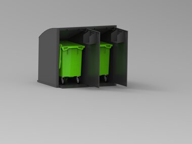 Container garage Deep 2x660L open