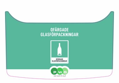 City Bin 3600L Dekal ofärgade glasförpackningar City Bin 3600L Dekal ofärgade glasförpackningar