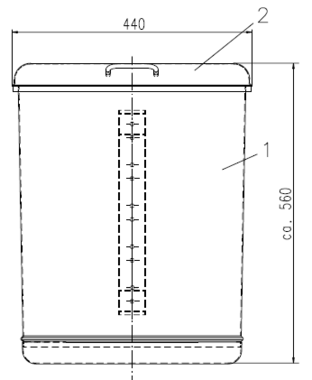 Litter bin V 3000 A TD