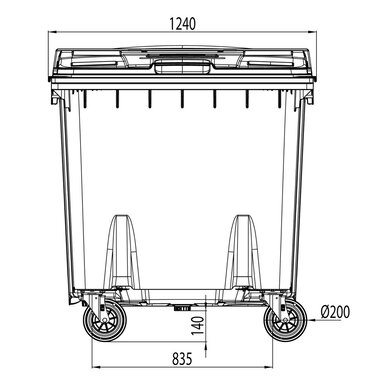 1000 L CL Split Lid 1000 L CL Split Lid
