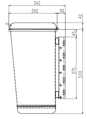 Litter bin V 3000 A TD