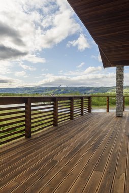 Terrassebord DUO 28x120, brun