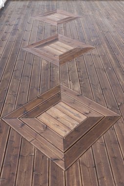 Terrassebord DUO 28x120, brun