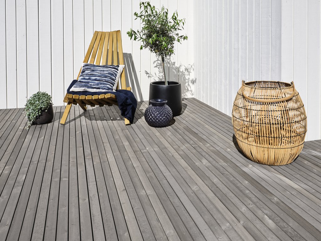 Concise lektegulv av lekt, grå