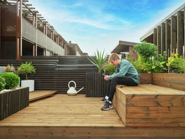 Trondheim - Flatåsen, Gunn Berit Fineidet, uteområde med MøreRoyal