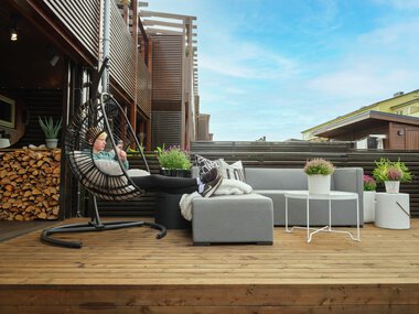 Trondheim - Flatåsen, Gunn Berit Fineidet, uteområde med MøreRoyal