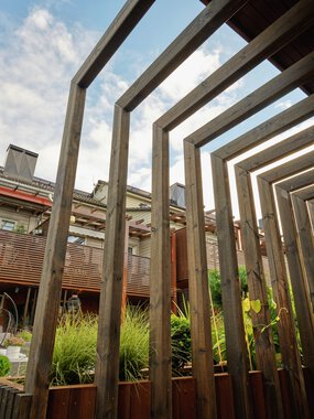 Trondheim - Flatåsen, Gunn Berit Fineidet, uteområde med MøreRoyal