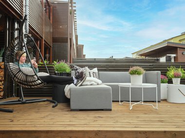 Trondheim - Flatåsen, Gunn Berit Fineidet, uteområde med MøreRoyal