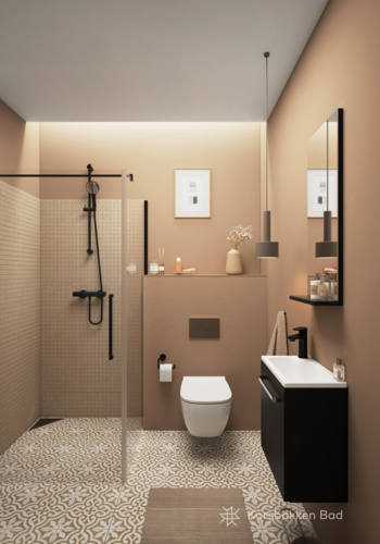 Det LIlle Baderommet sort matt baderomspakke