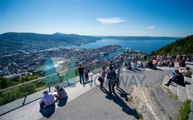 Utsikt over Bergen fra Fløyen