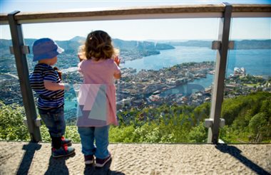 Utsikt over Bergen fra Fløyen