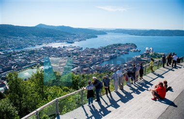 Utsikt over Bergen fra Fløyen