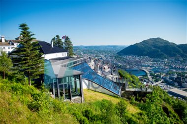 utsikt over Bergen fra Fløyen