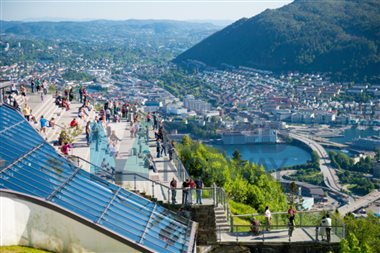 Utsikt over Bergen fra Fløyen