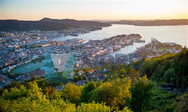 Utsikt over Bergen fra Fløyen