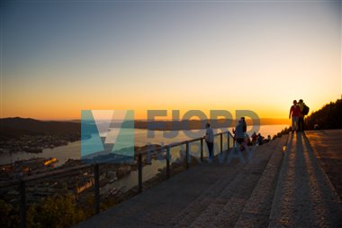 Utsikt over Bergen fra Fløyen