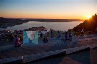 Utsikt over Bergen fra Fløyen