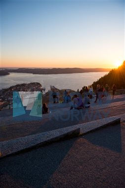 Utsikt over Bergen fra Fløyen