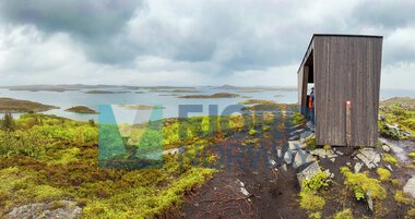 Kystpilegrimsleia. Gapahuken på toppen av Rosvollhaugen