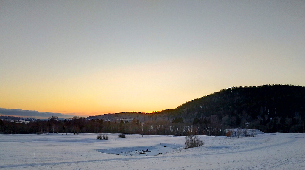 Kald aften på Haga golfbane