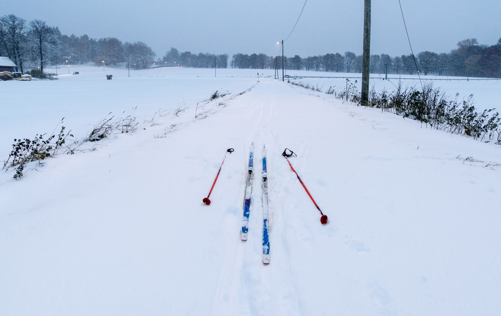 Oktoberskitur i blåtimen