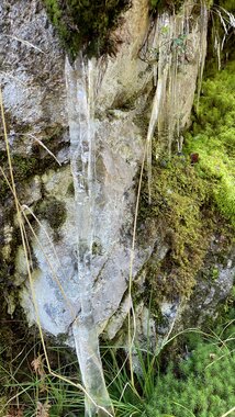 Sesongens første istapper