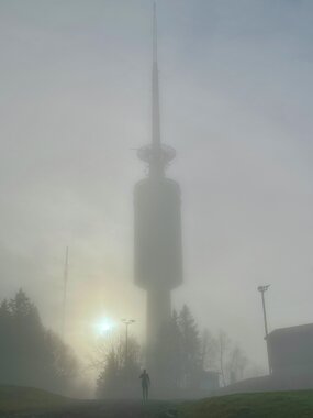 Grått rundt Tryvannstårnet