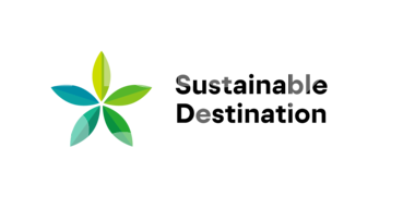 Bærekraftig reisemål logo positiv