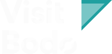 Sekundærlogo Visit Bodø vinter Negativ