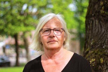 Pressefoto av direktør i oppvekstavdelingen Kari Evensen