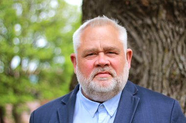 Pressefoto av fylkesberedskapssjef, Jan W. Jensen Ruud