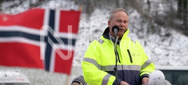 Markering av delåpning E6 Kvål-Skjerdingstad 09.12.21