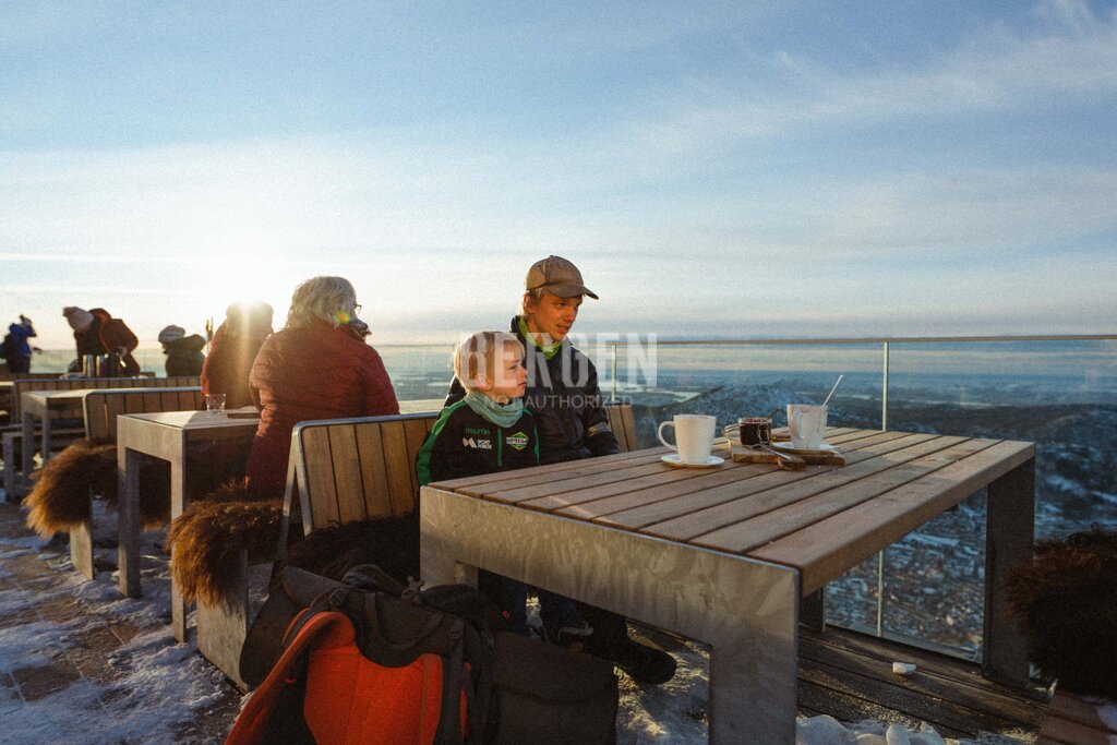 Vinter på Ulriken i Bergen