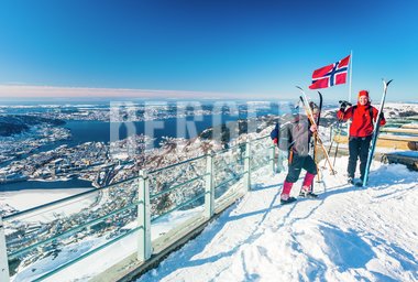 Vinter på Ulriken i Bergen