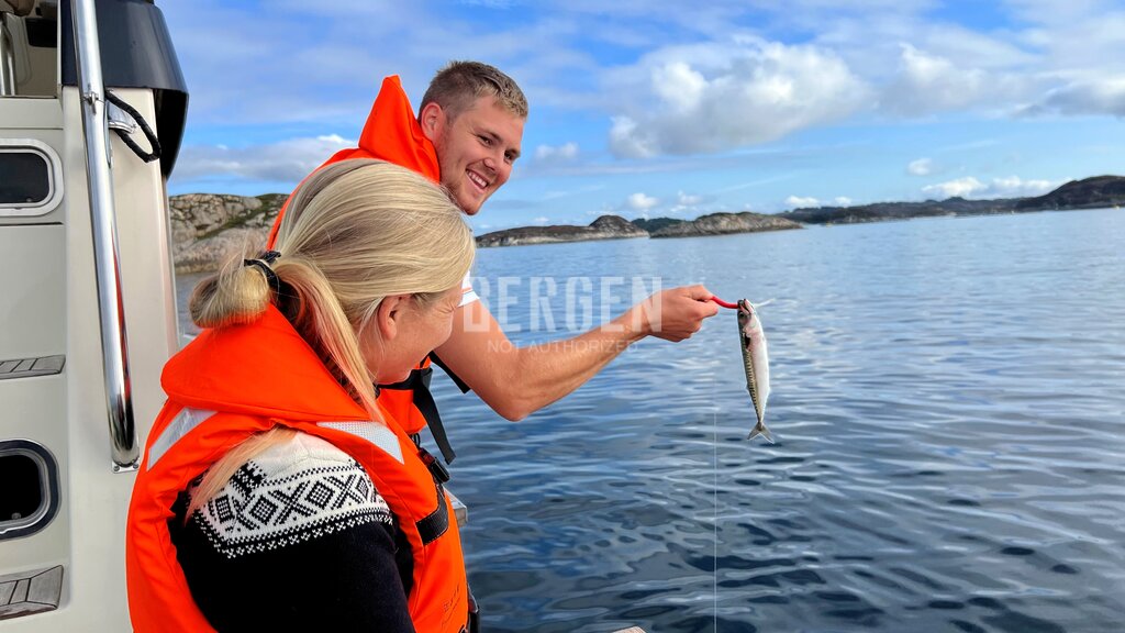 På fisketur i Austevoll kommune utenfor Bergen