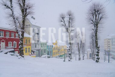 Vinter i Bergen sentrum