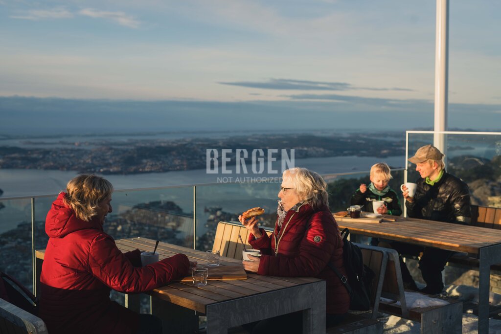 Vinter på Ulriken i Bergen