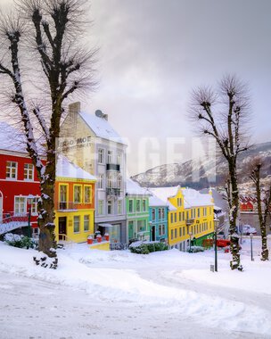 Vinter i Bergen sentrum