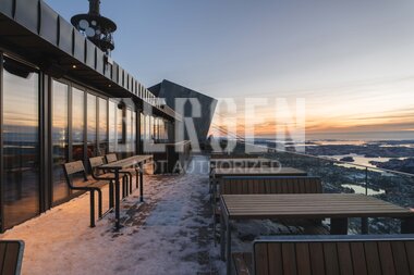 Vinter på Ulriken i Bergen