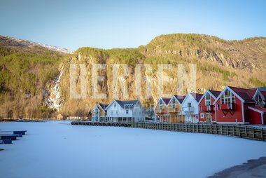 Vinter i Mo i Modalen kommune nord for Bergen
